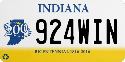 IN license plate 924WIN