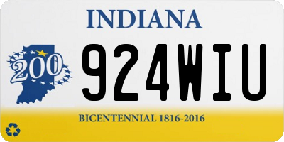 IN license plate 924WIU