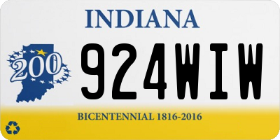 IN license plate 924WIW