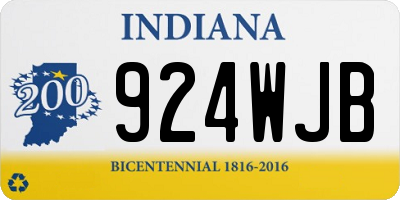 IN license plate 924WJB
