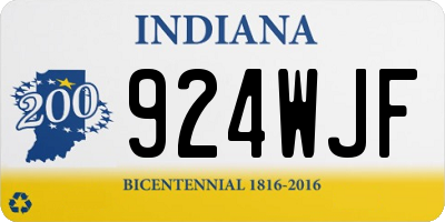 IN license plate 924WJF