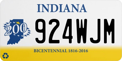 IN license plate 924WJM