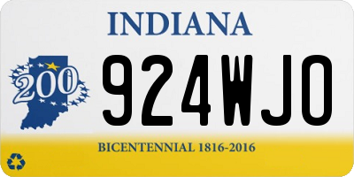 IN license plate 924WJO