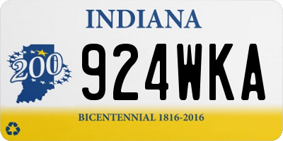 IN license plate 924WKA
