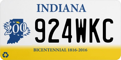 IN license plate 924WKC