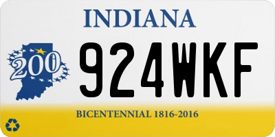 IN license plate 924WKF