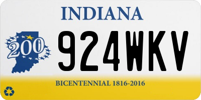 IN license plate 924WKV