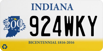 IN license plate 924WKY