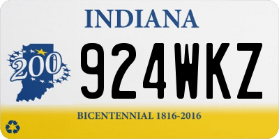IN license plate 924WKZ