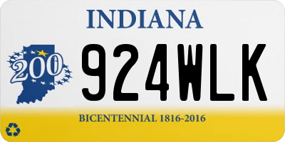 IN license plate 924WLK