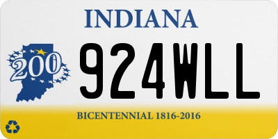 IN license plate 924WLL