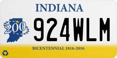 IN license plate 924WLM