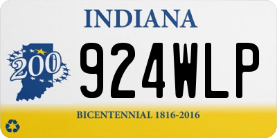 IN license plate 924WLP