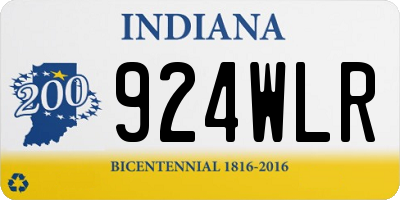IN license plate 924WLR