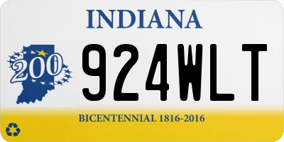 IN license plate 924WLT
