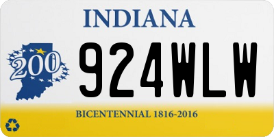 IN license plate 924WLW