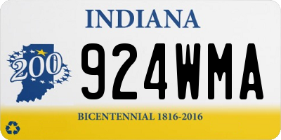IN license plate 924WMA