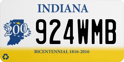IN license plate 924WMB