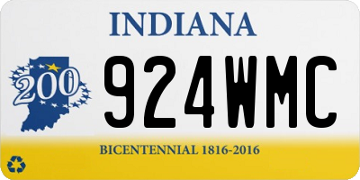 IN license plate 924WMC