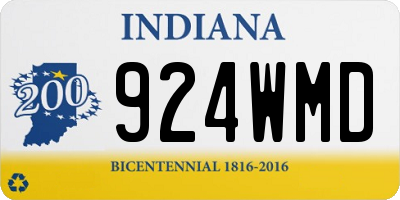 IN license plate 924WMD