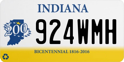 IN license plate 924WMH