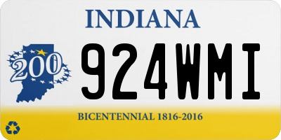 IN license plate 924WMI