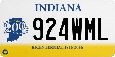 IN license plate 924WML
