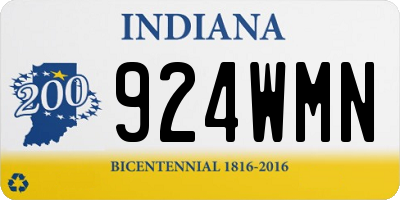 IN license plate 924WMN