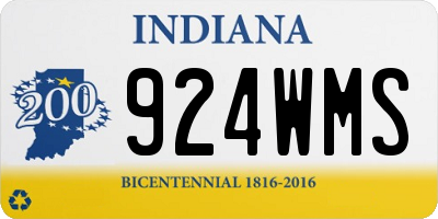IN license plate 924WMS