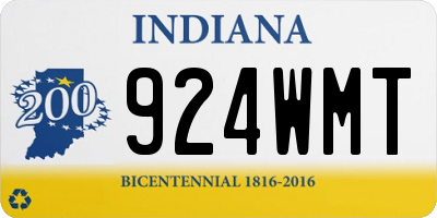 IN license plate 924WMT
