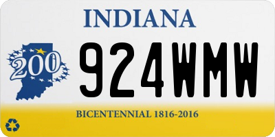 IN license plate 924WMW