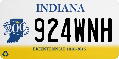 IN license plate 924WNH