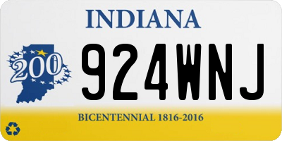 IN license plate 924WNJ