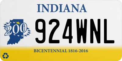 IN license plate 924WNL