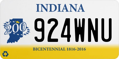 IN license plate 924WNU