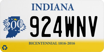 IN license plate 924WNV