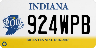 IN license plate 924WPB