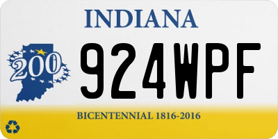 IN license plate 924WPF
