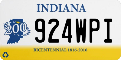 IN license plate 924WPI