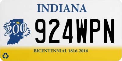 IN license plate 924WPN