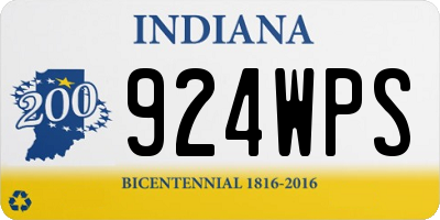 IN license plate 924WPS