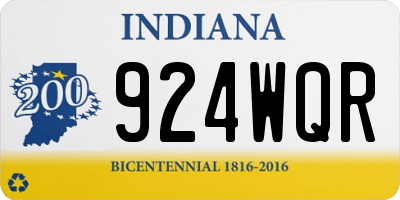 IN license plate 924WQR