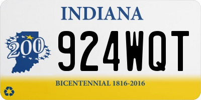 IN license plate 924WQT