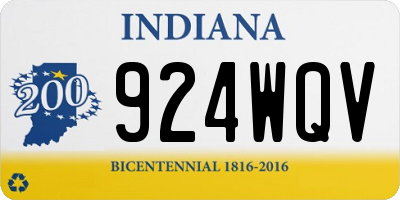IN license plate 924WQV