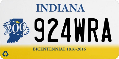 IN license plate 924WRA