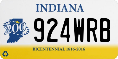IN license plate 924WRB