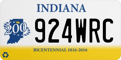 IN license plate 924WRC