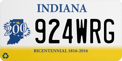 IN license plate 924WRG