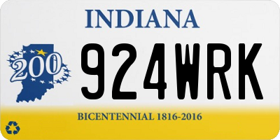 IN license plate 924WRK