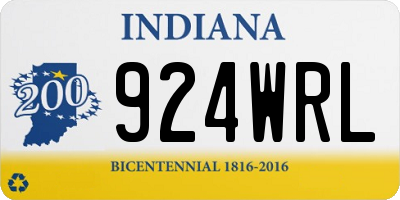 IN license plate 924WRL